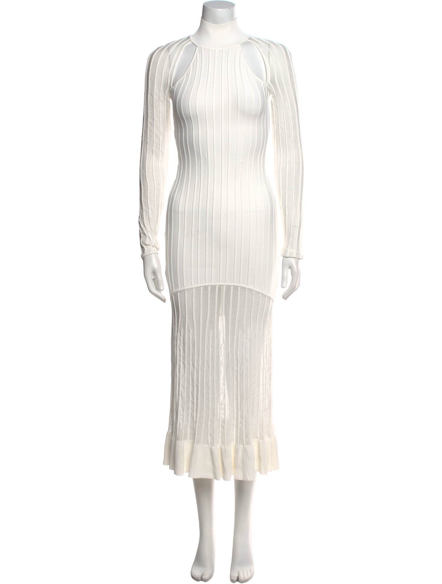 Herve Leger Crew Neck Long Dress