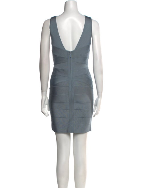 Herve Leger V-Neck Mini Dress