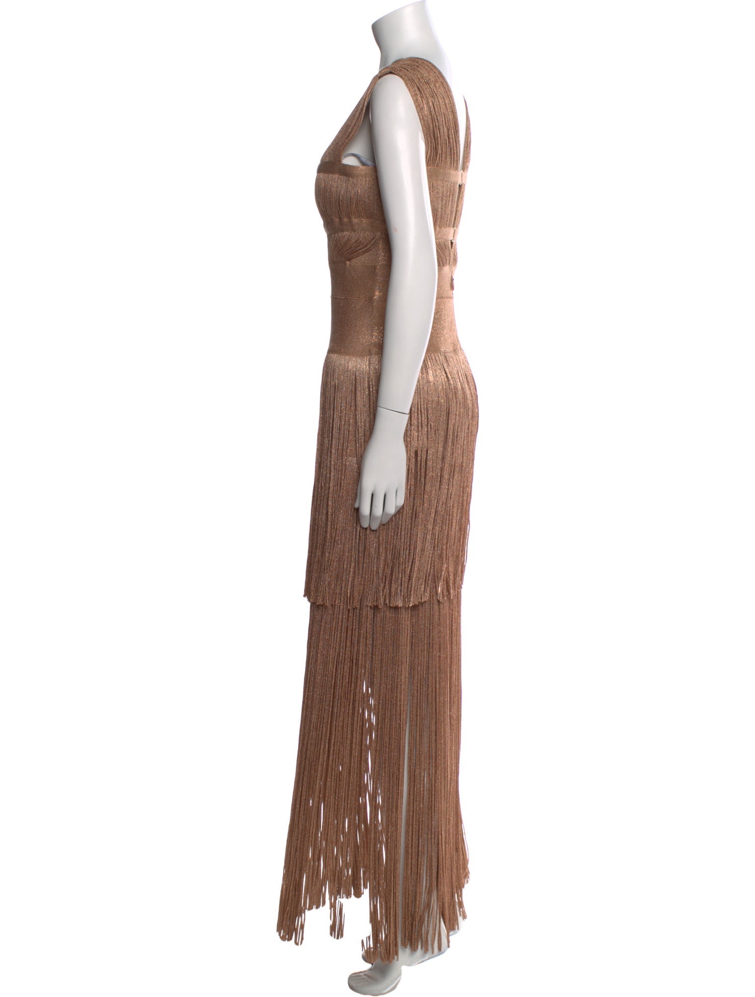 Herve Leger V-Neck Long Dress w/ Tags