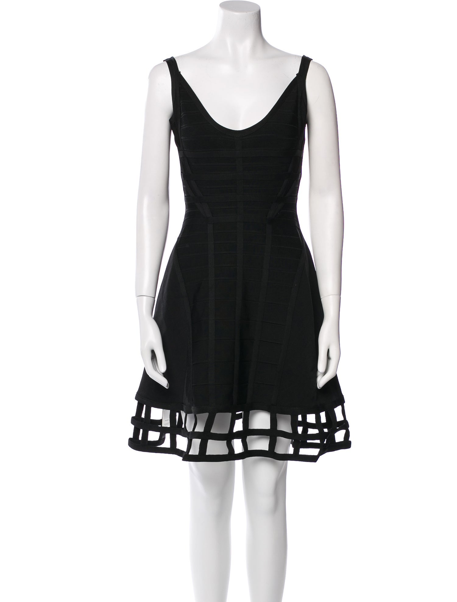 Herve Leger Scoop Neck Mini Dress