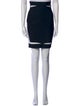 Herve Leger Colorblock Pattern Knee-Length Skirt