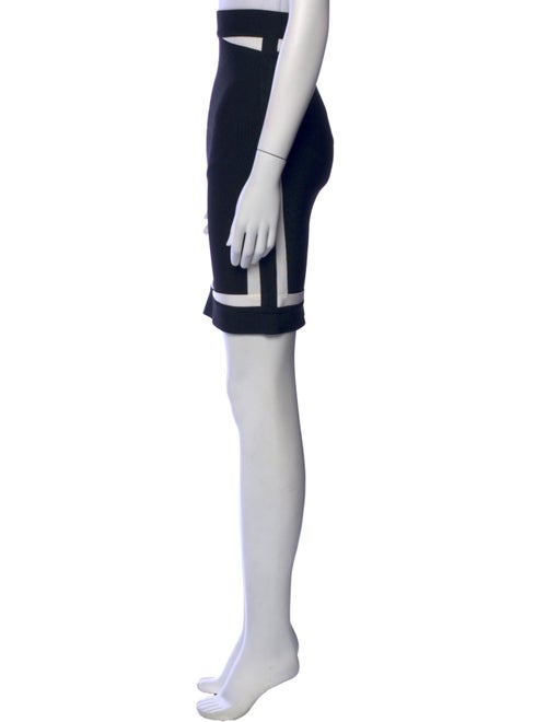 Herve Leger Colorblock Pattern Knee-Length Skirt