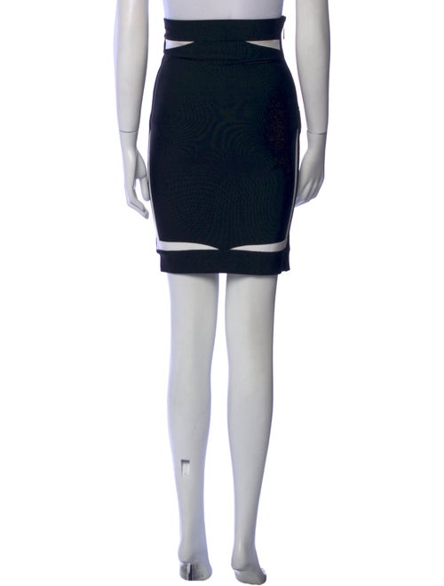 Herve Leger Colorblock Pattern Knee-Length Skirt
