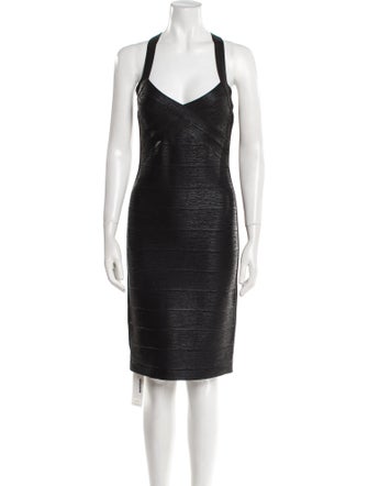 Herve Leger V-Neck Mini Dress w/ Tags