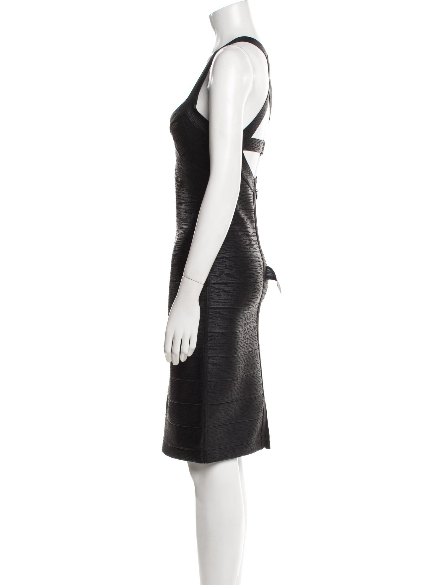 Herve Leger V-Neck Mini Dress w/ Tags