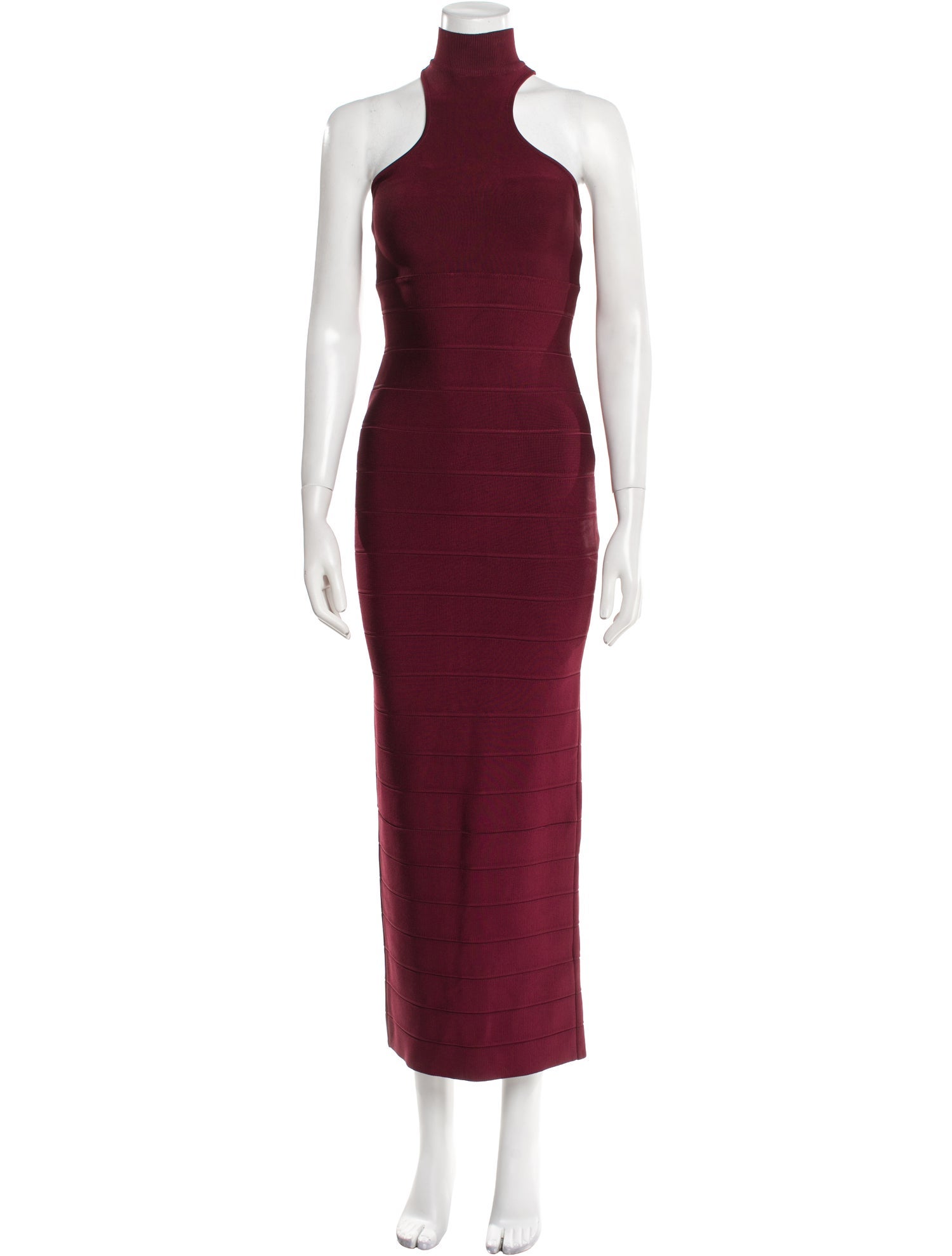 Herve Leger Turtleneck Long Dress