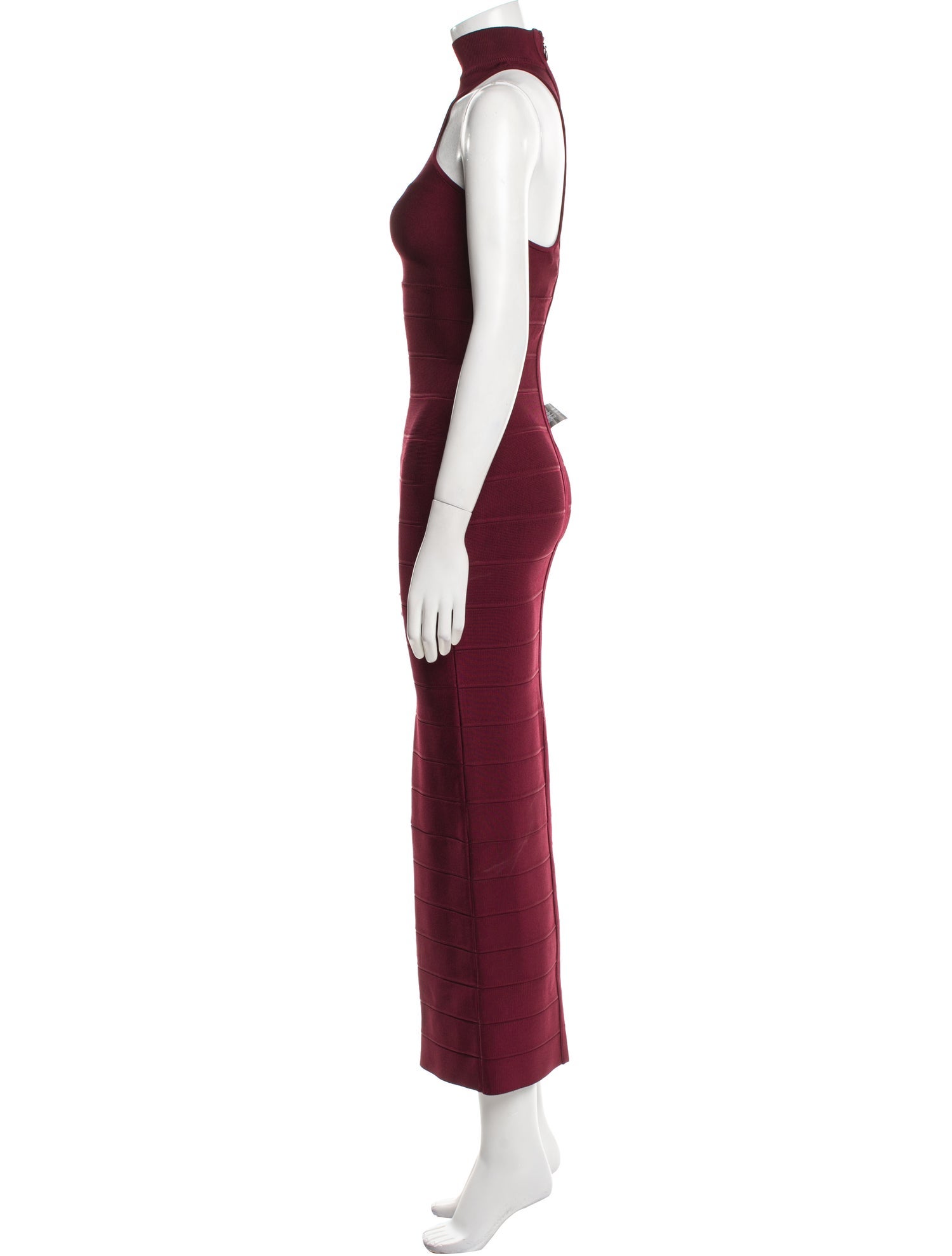 Herve Leger Turtleneck Long Dress