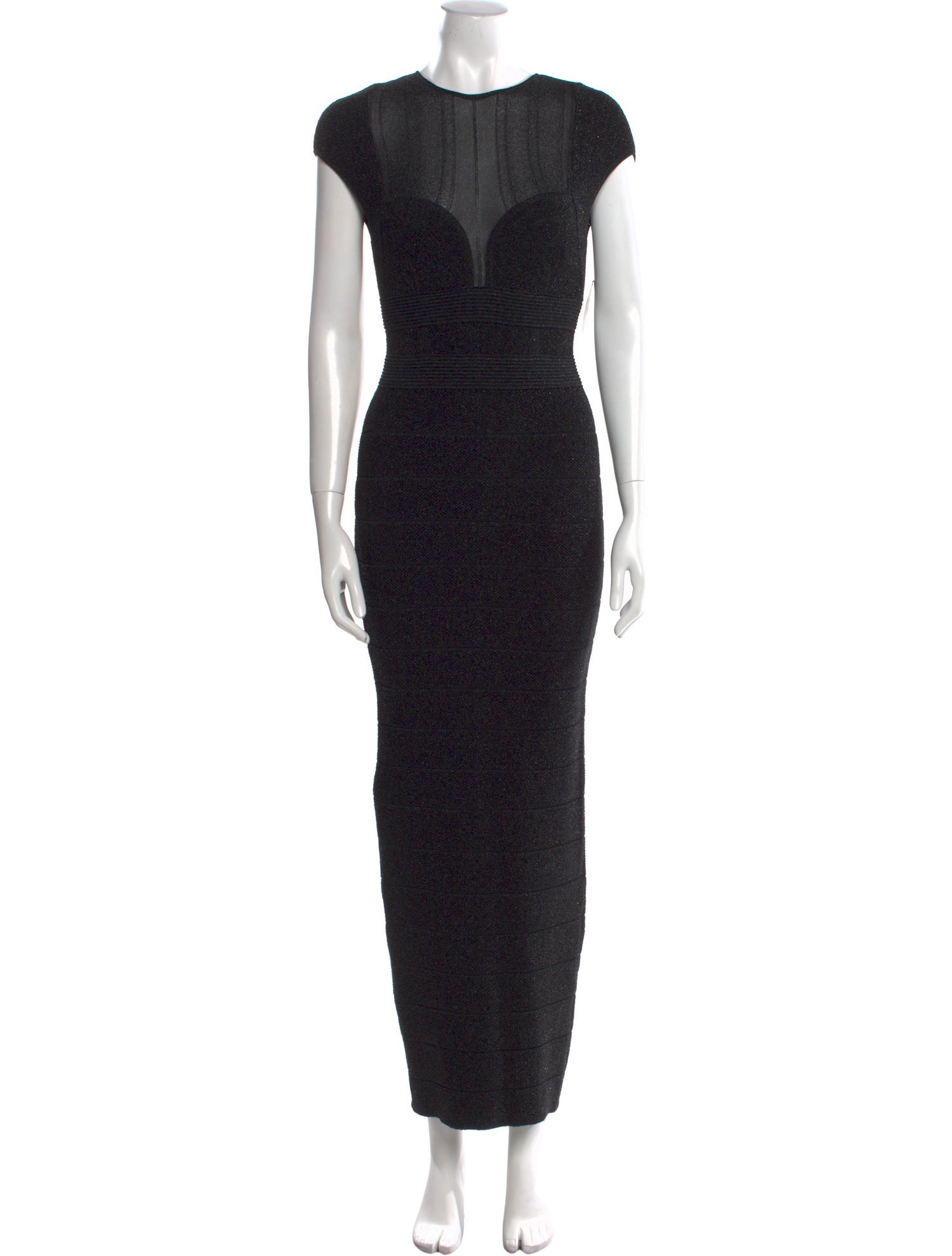 Herve Leger Crew Neck Long Dress w/ Tags