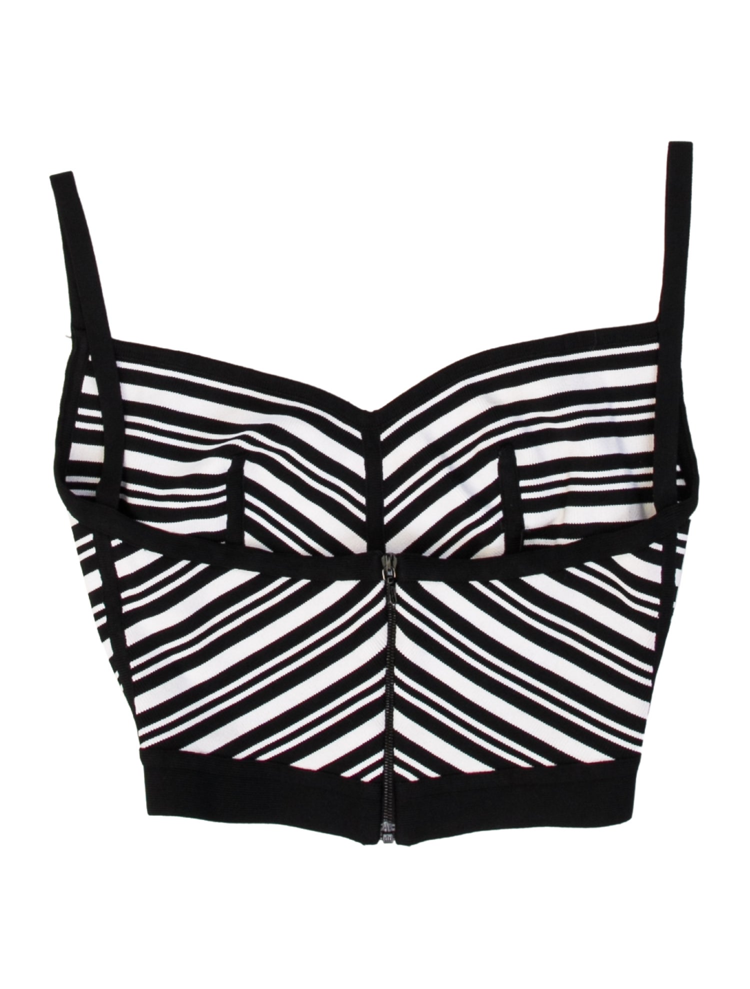 Herve Leger Vintage Striped Crop Top