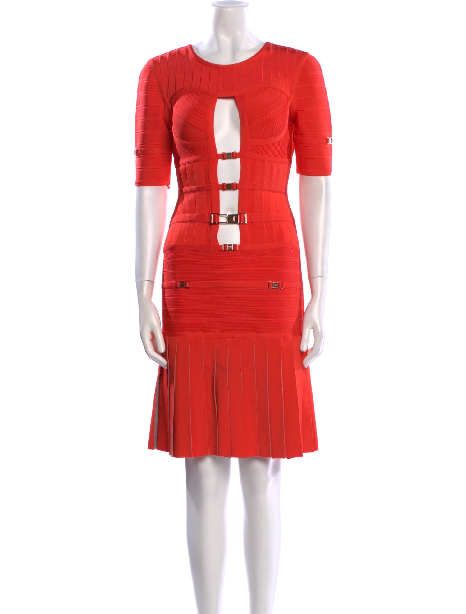 Herve Leger Crew Neck Mini Dress