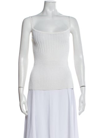 Herve Leger Square Neckline Sleeveless Top