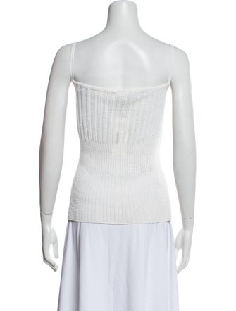 Herve Leger Square Neckline Sleeveless Top
