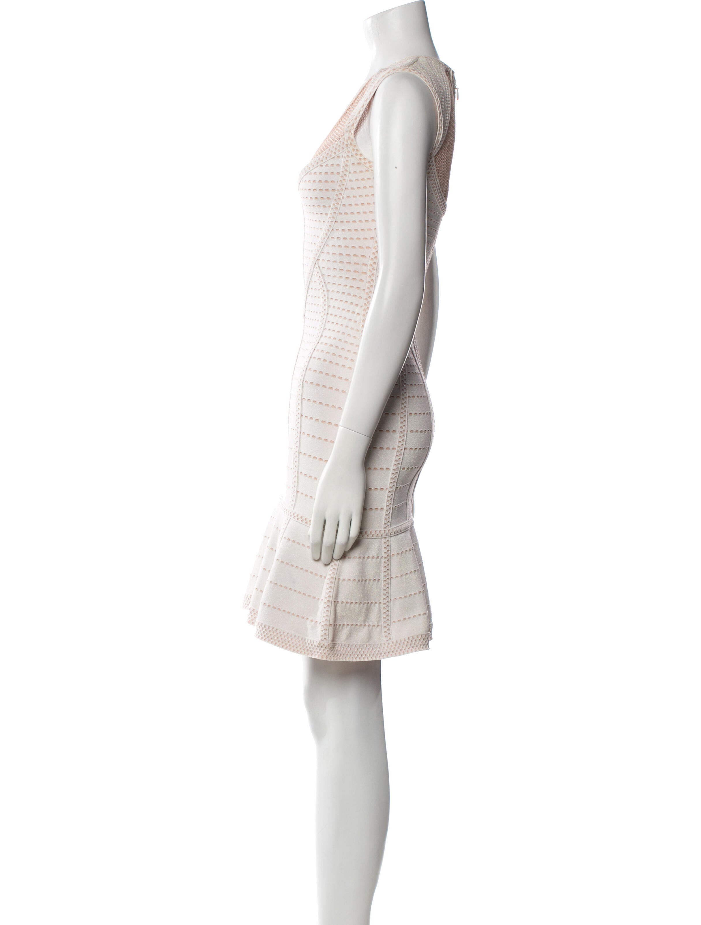 Herve Leger V-Neck Mini Dress