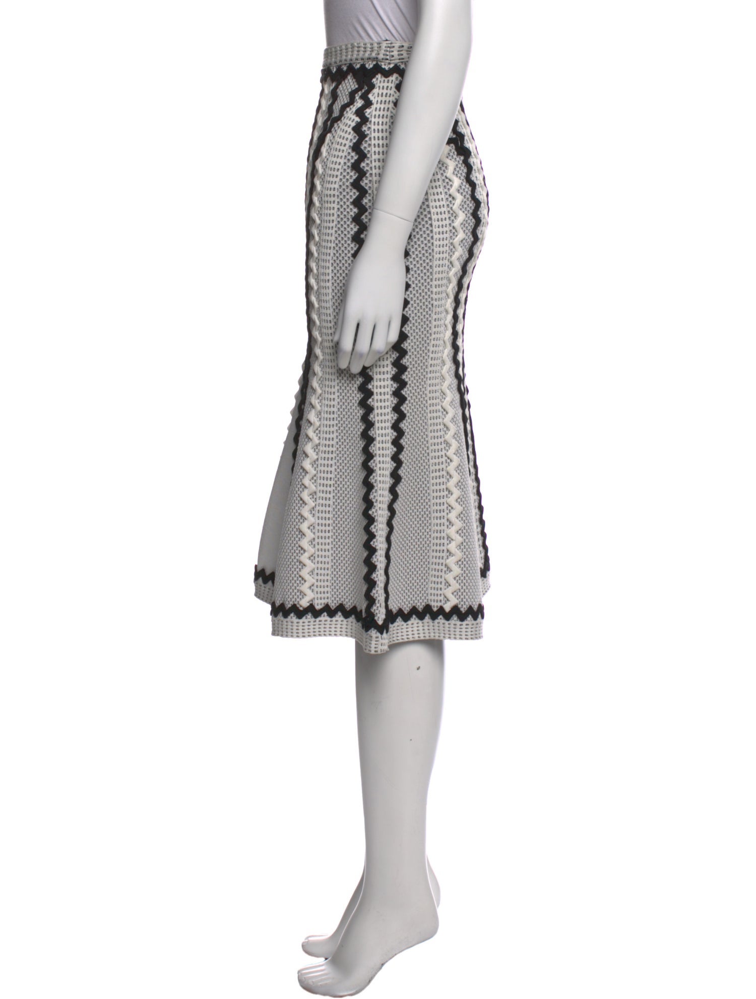 Herve Leger Printed Knee-Length Skirt