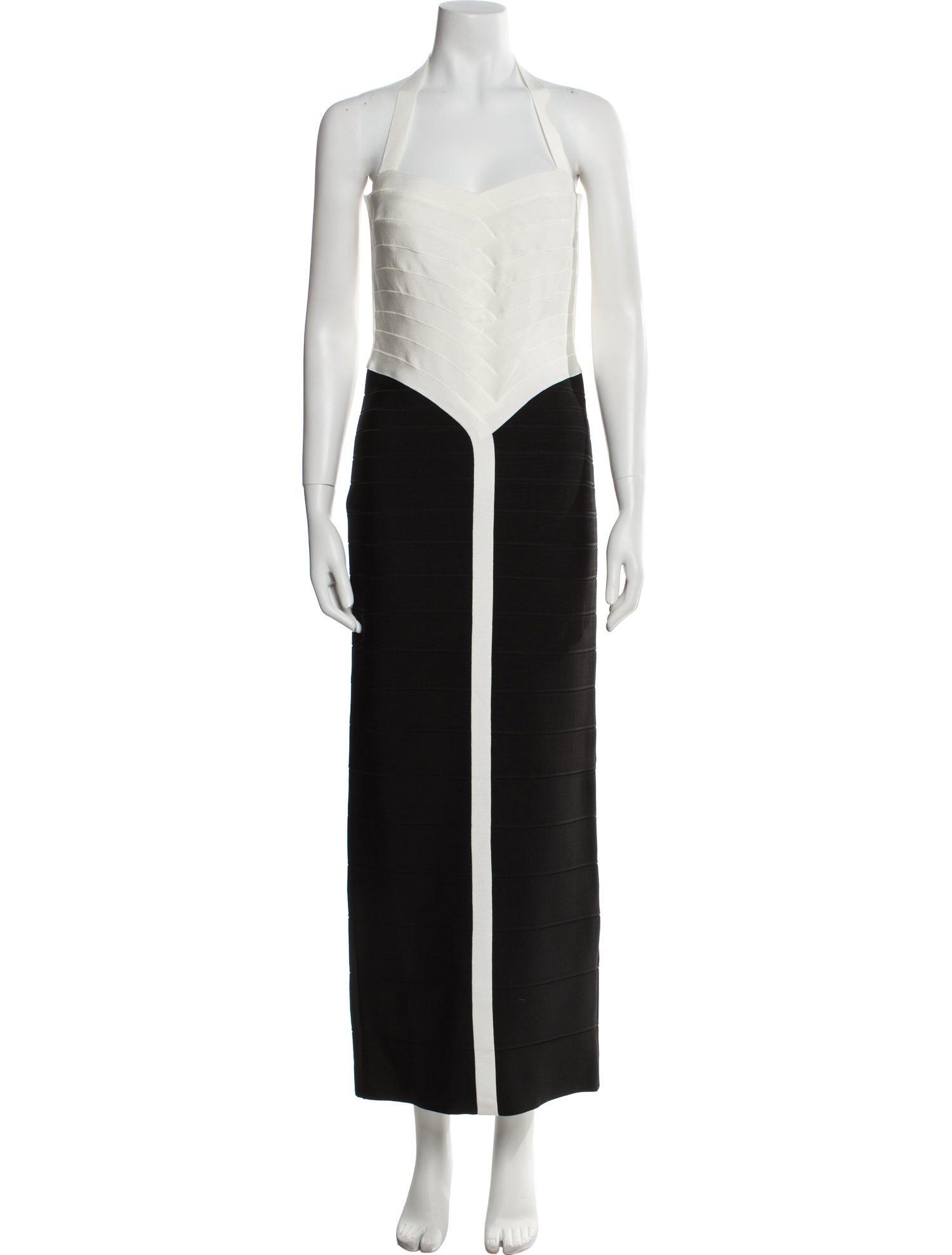 Herve Leger Square Neckline Long Dress