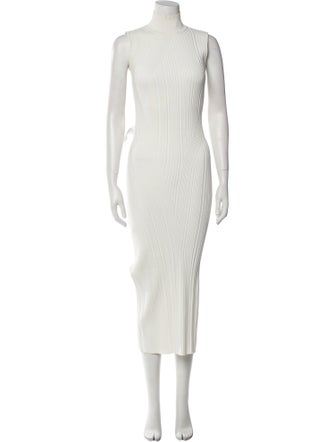 Herve Leger Mock Neck Long Dress