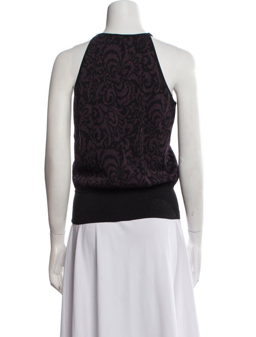 Herve Leger Printed Halterneck Crop Top