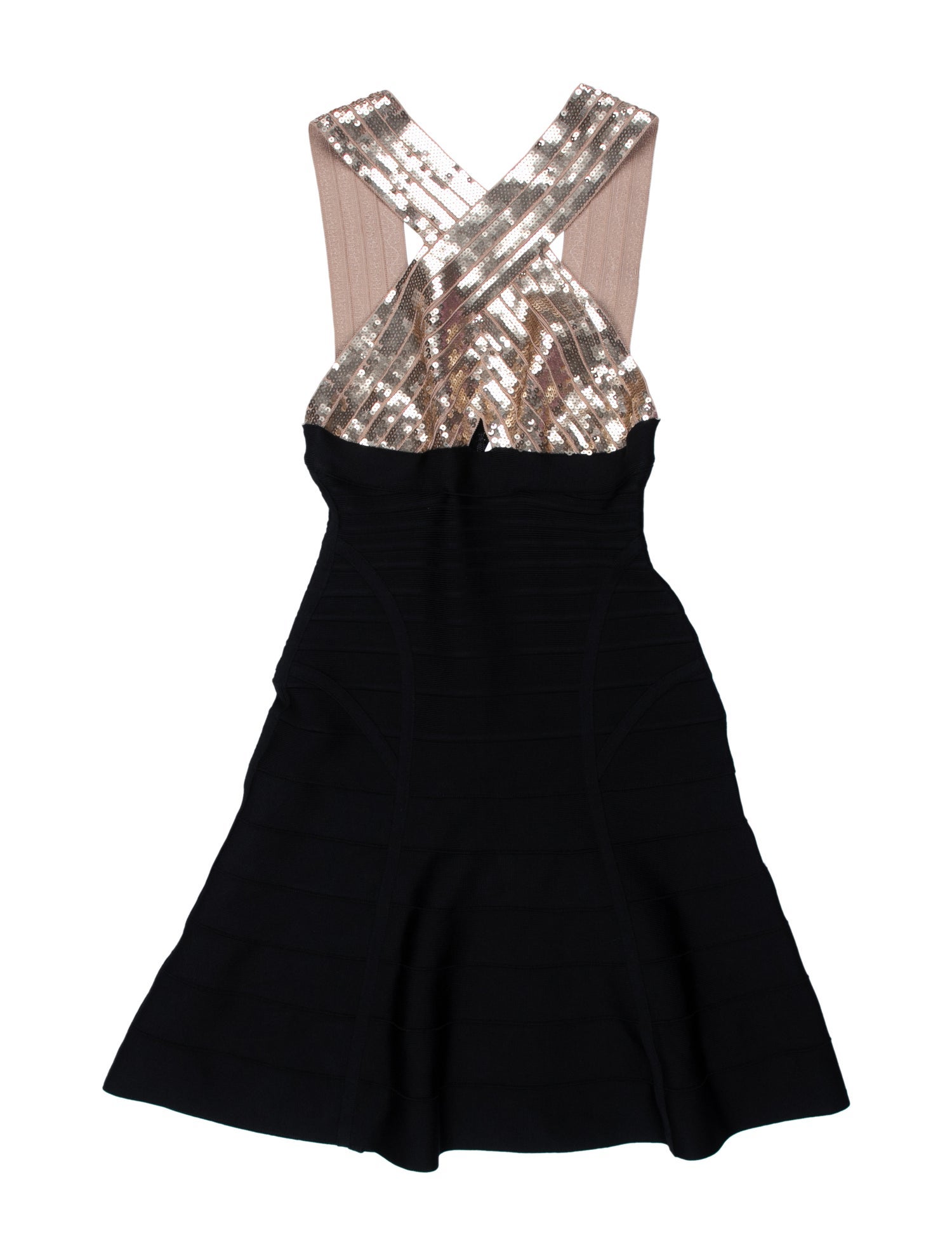 Herve Leger Colorblock Pattern Mini Dress w/ Tags