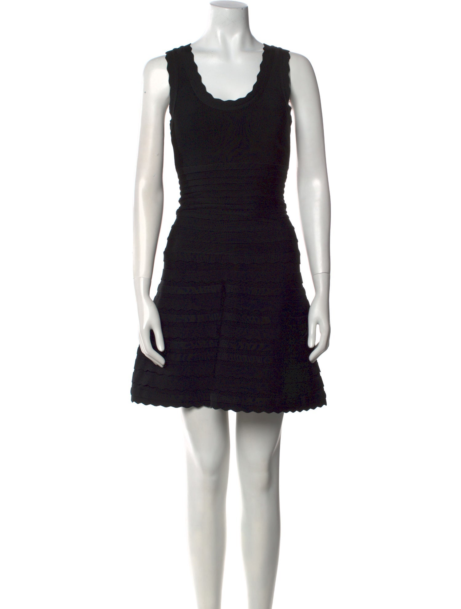 Herve Leger Scoop Neck Mini Dress