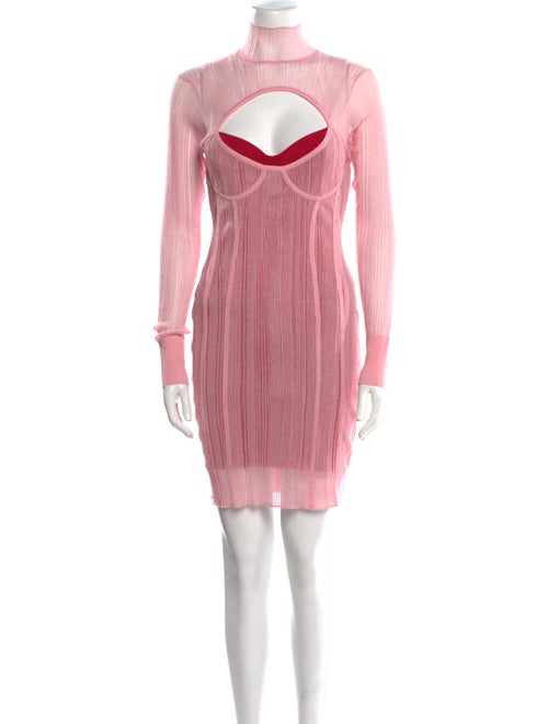 Herve Leger Turtleneck Mini Dress