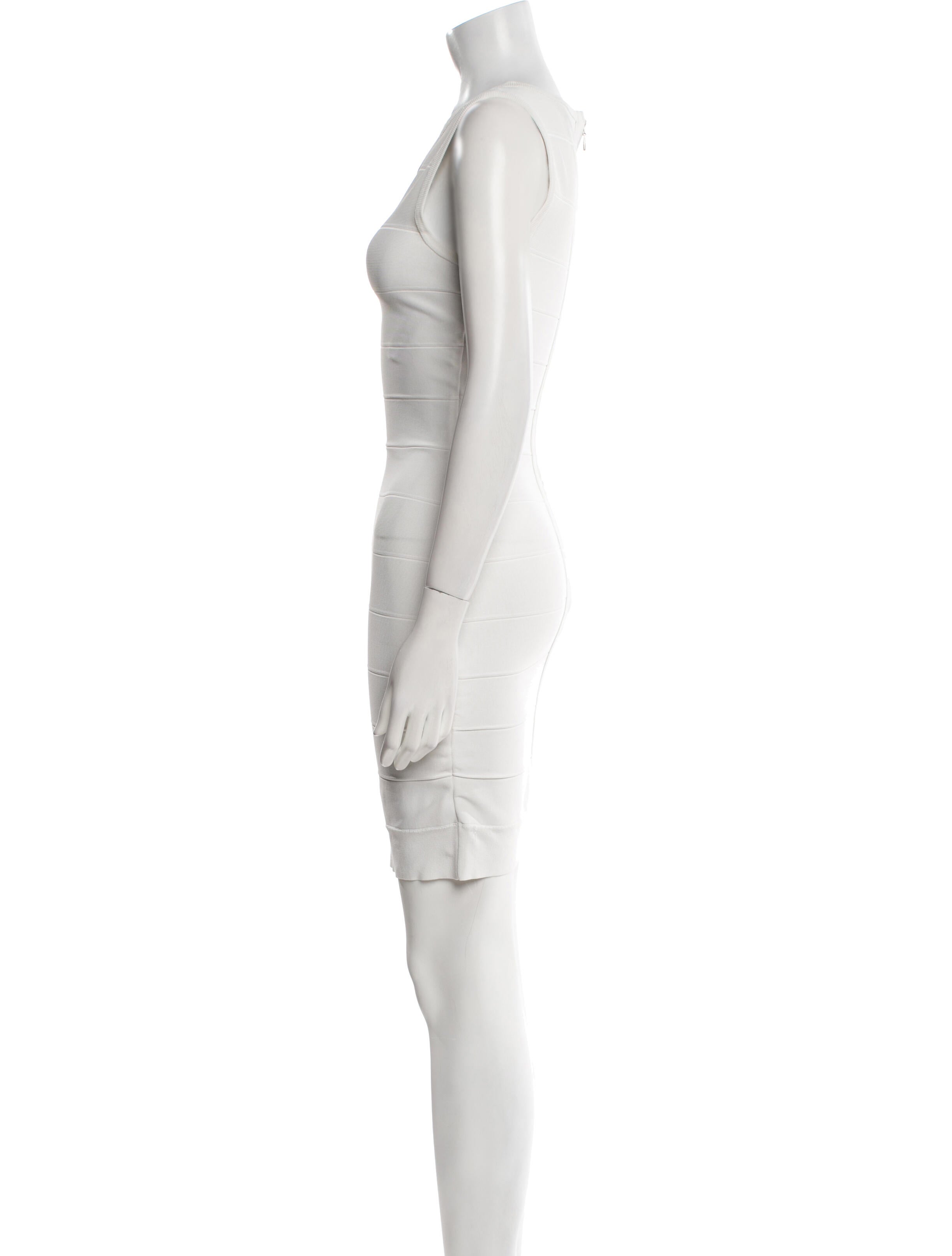 Herve Leger Scoop Neck Mini Dress