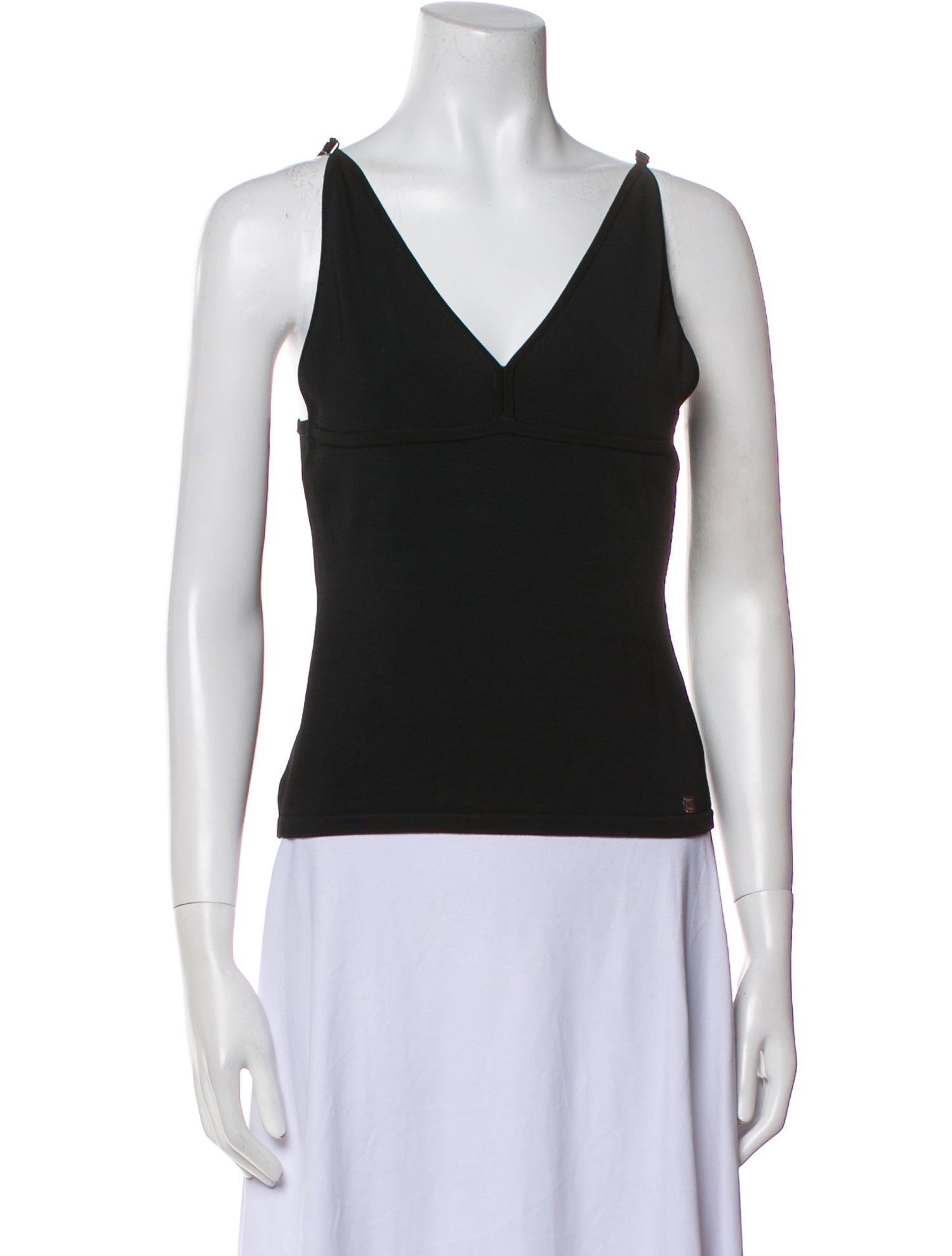 Herve Leger V-Neck Sleeveless Top