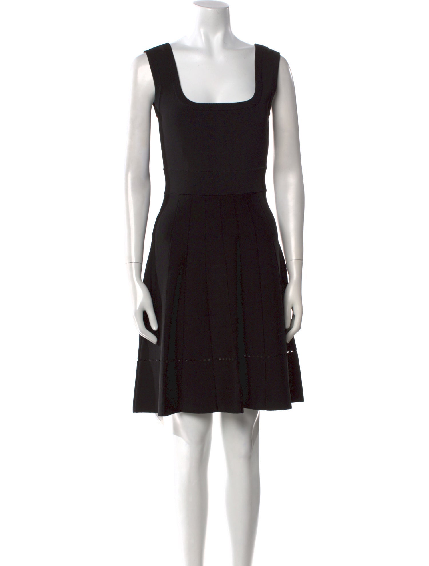 Herve Leger Square Neckline Knee-Length Dress