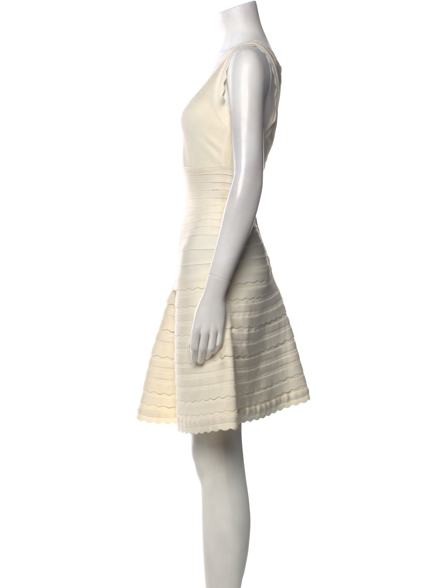 Herve Leger Scoop Neck Mini Dress