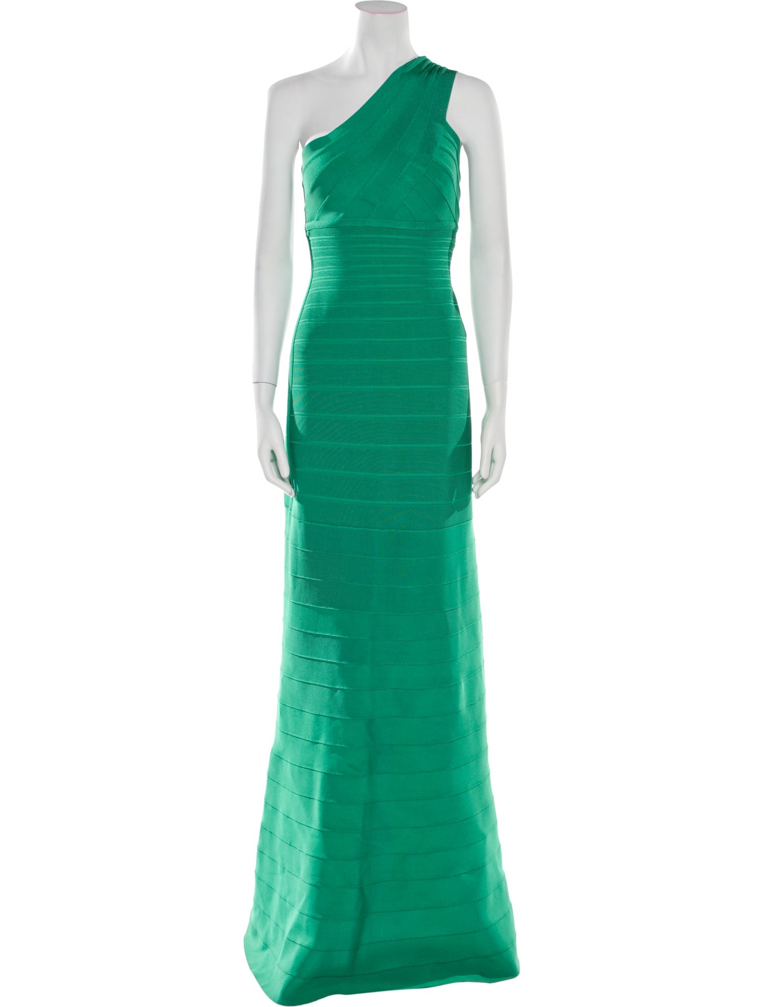 Herve Leger One-Shoulder Long Dress
