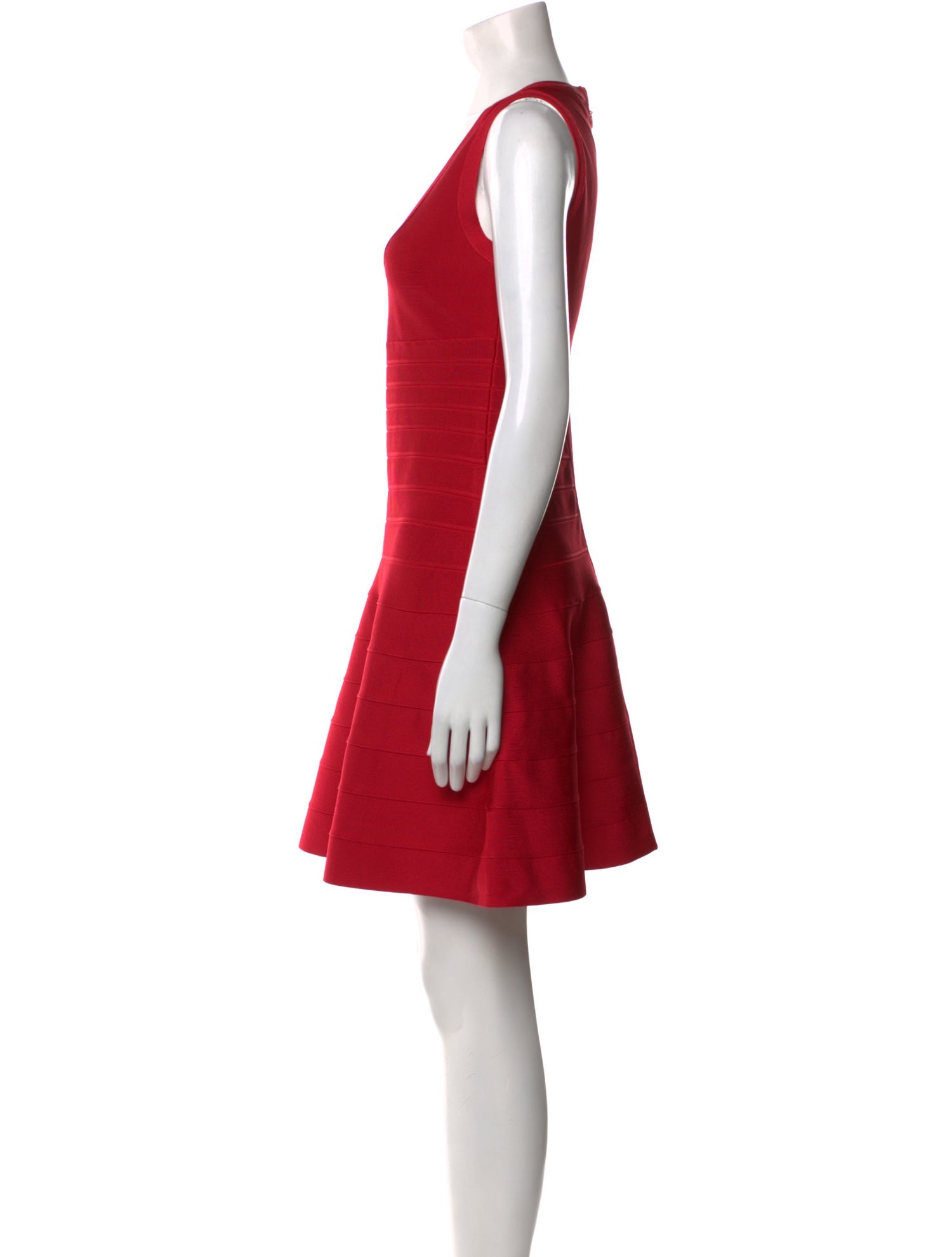 Herve Leger Scoop Neck Mini Dress