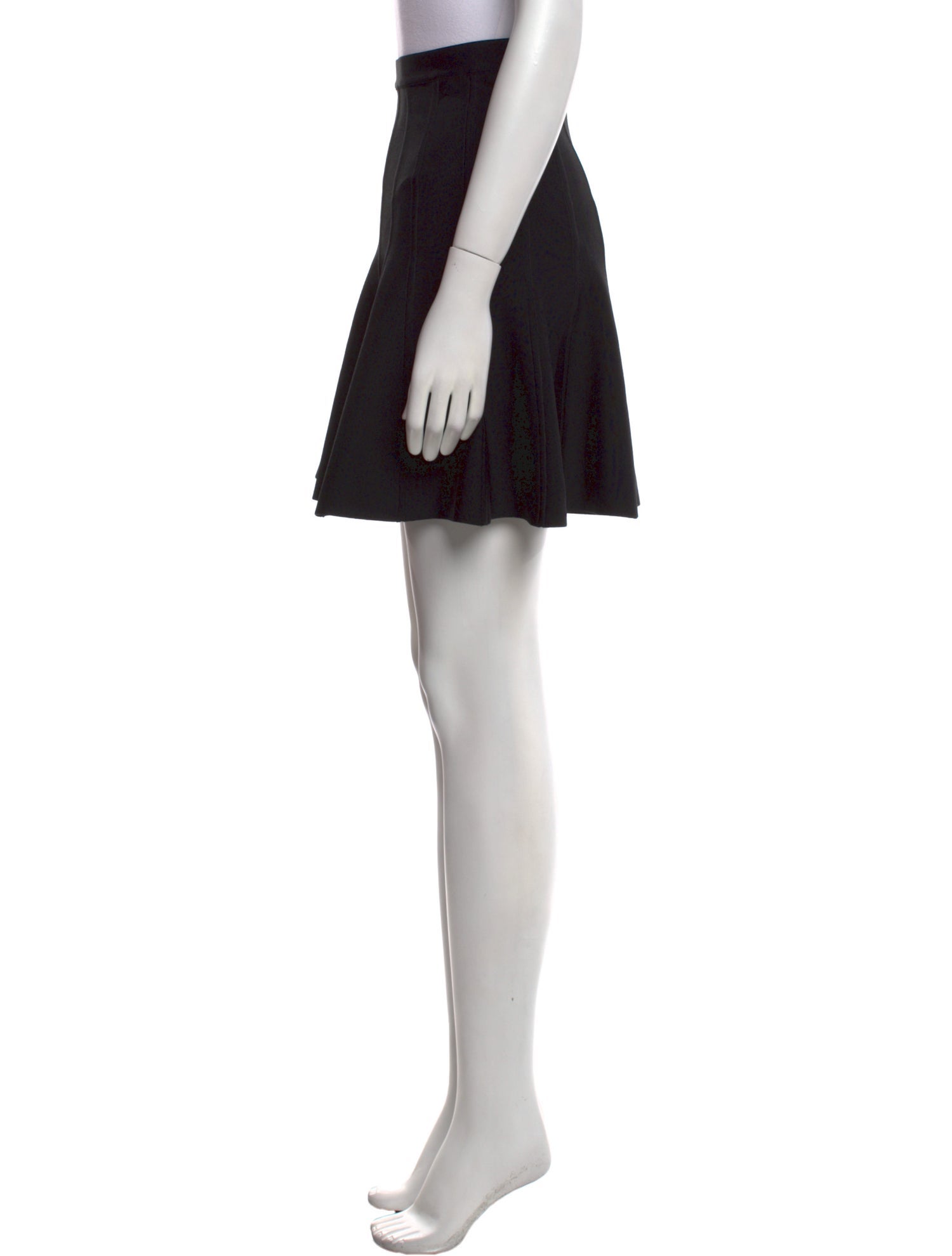 Herve Leger Pleated Accents Mini Skirt