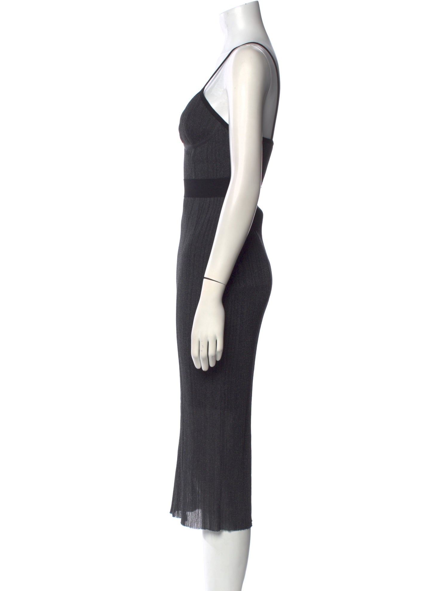Herve Leger V-Neck Midi Length Dress w/ Tags