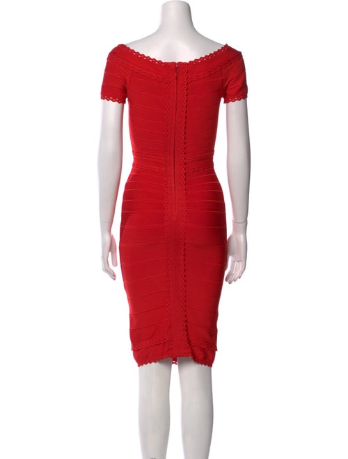 Herve Leger Scoop Neck Mini Dress