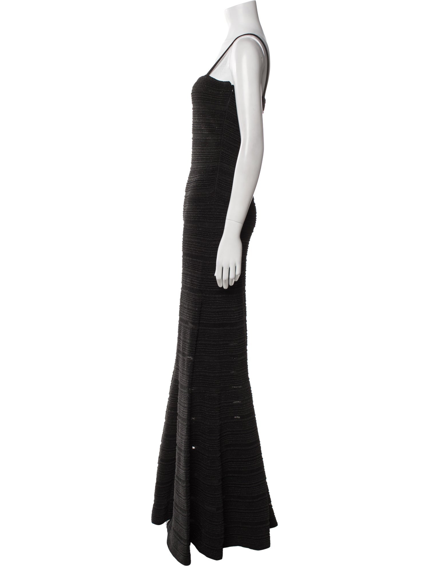 Herve Leger Square Neckline Long Dress