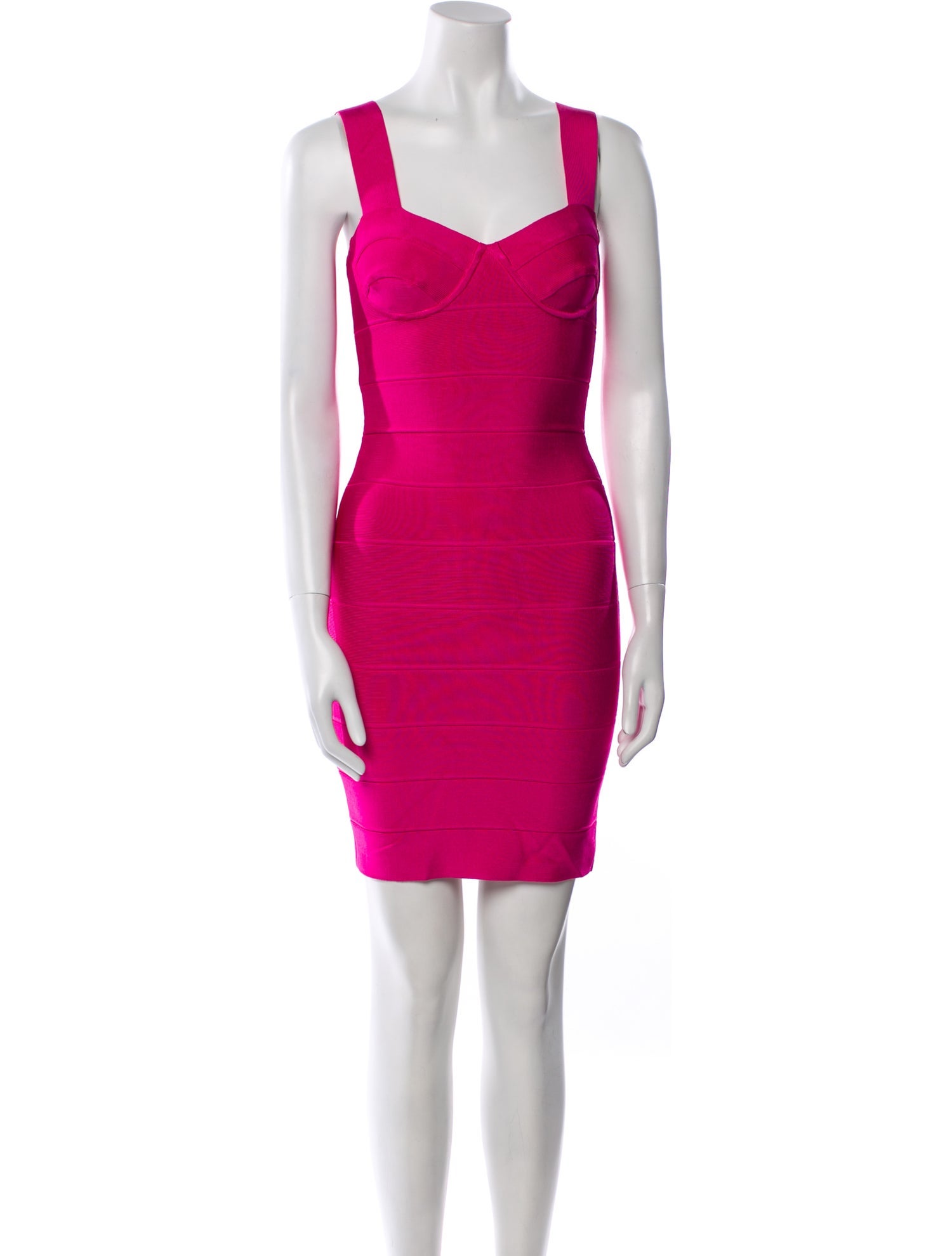 Herve Leger Square Neckline Mini Dress