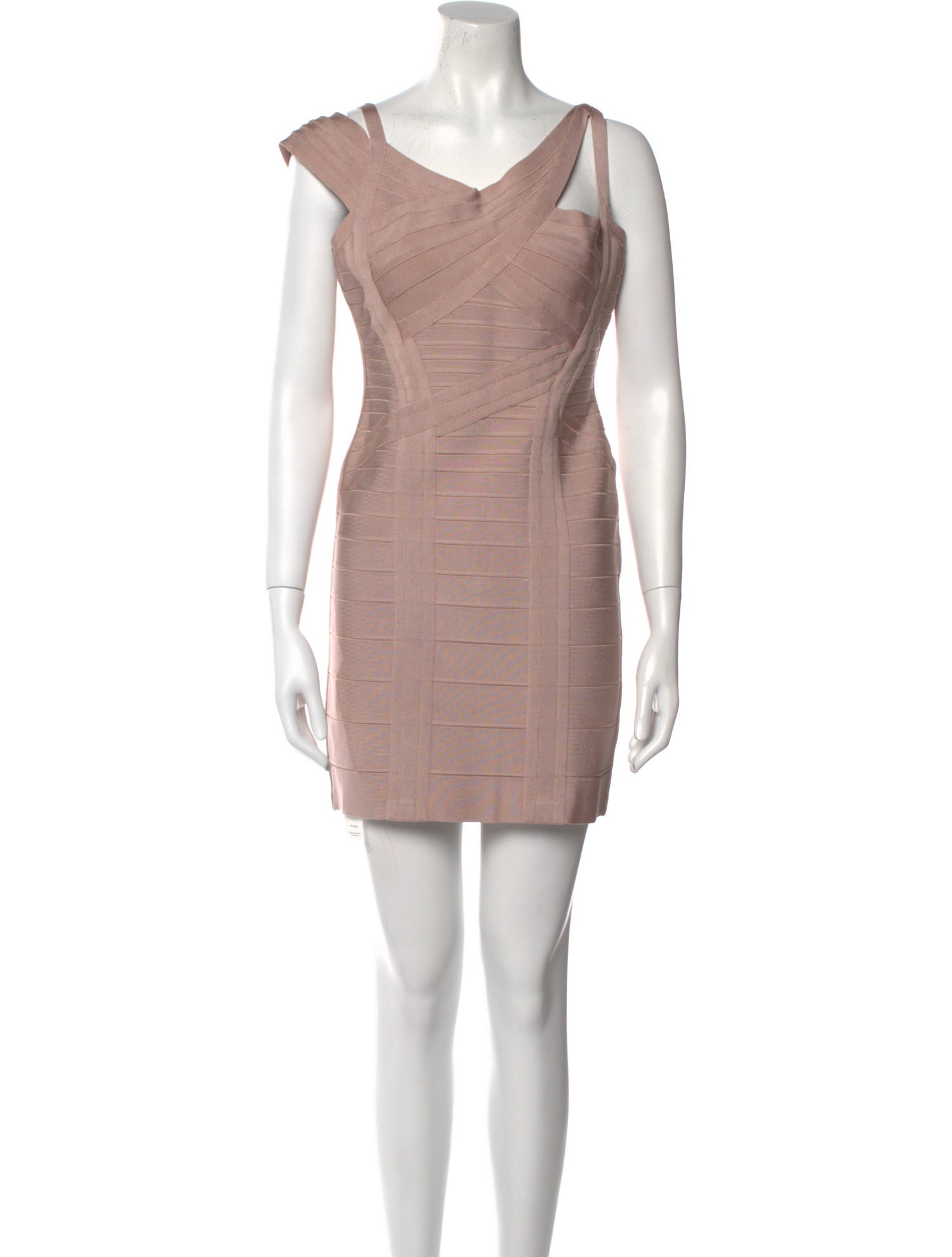 Herve Leger V-Neck Mini Dress