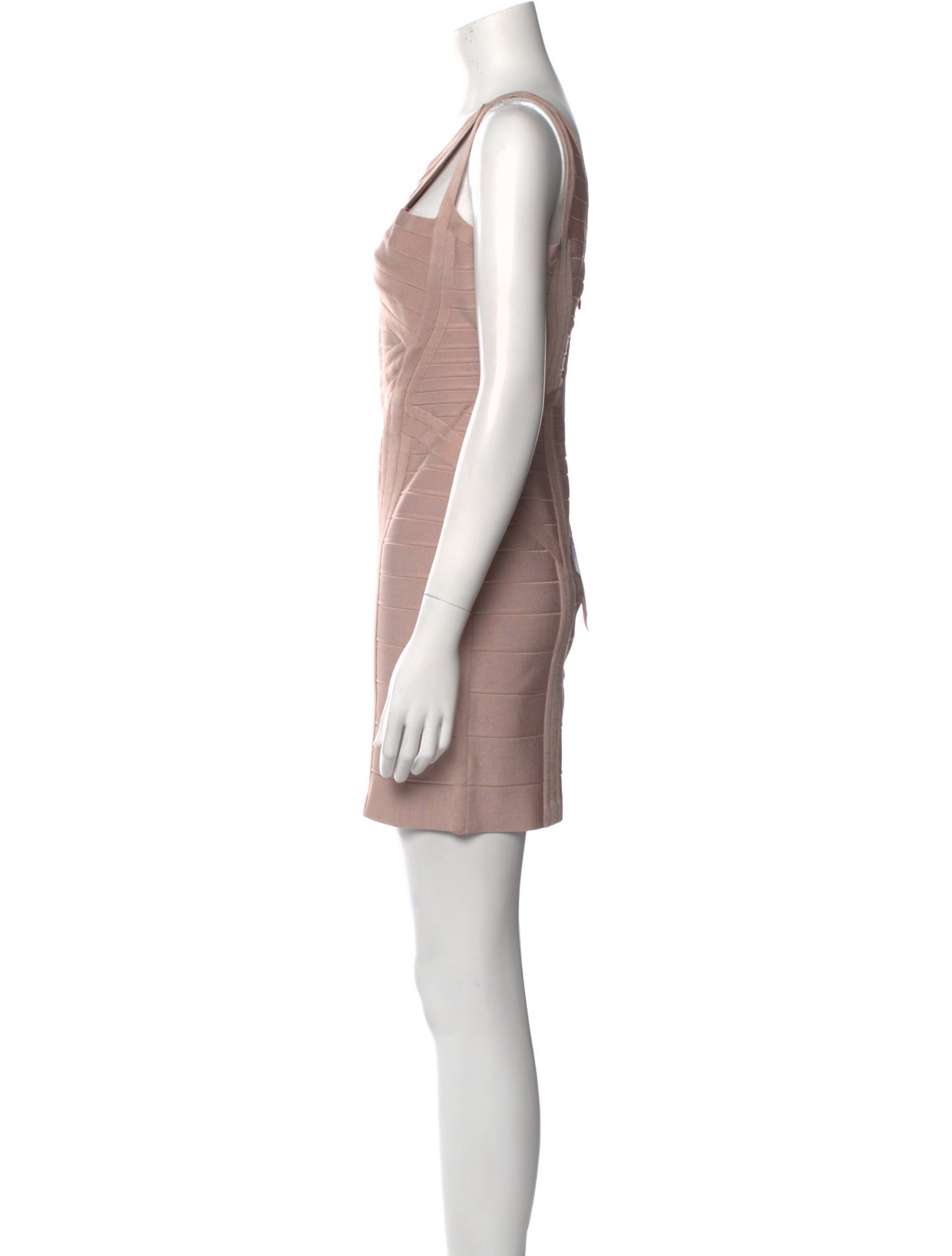 Herve Leger V-Neck Mini Dress