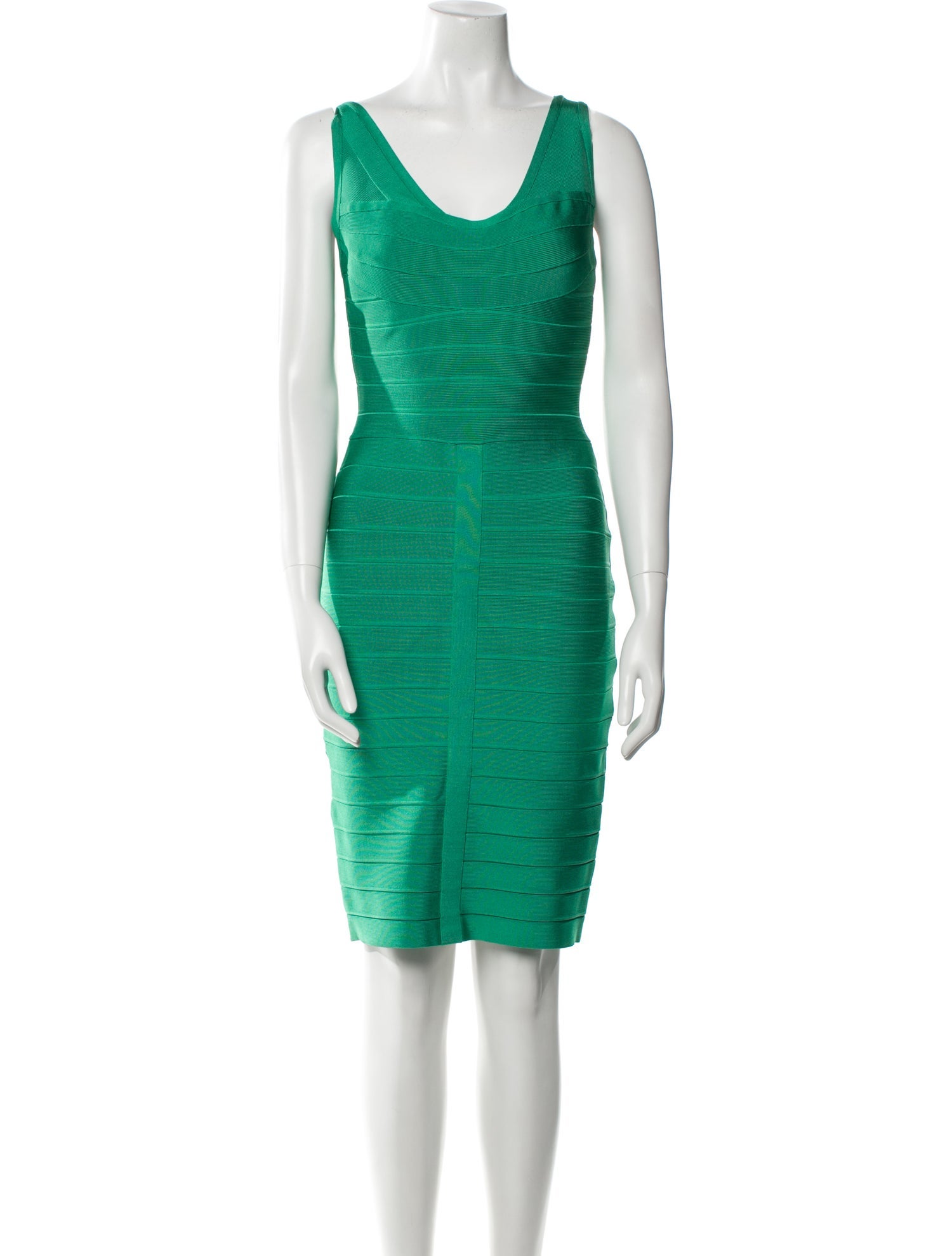 Herve Leger Scoop Neck Mini Dress
