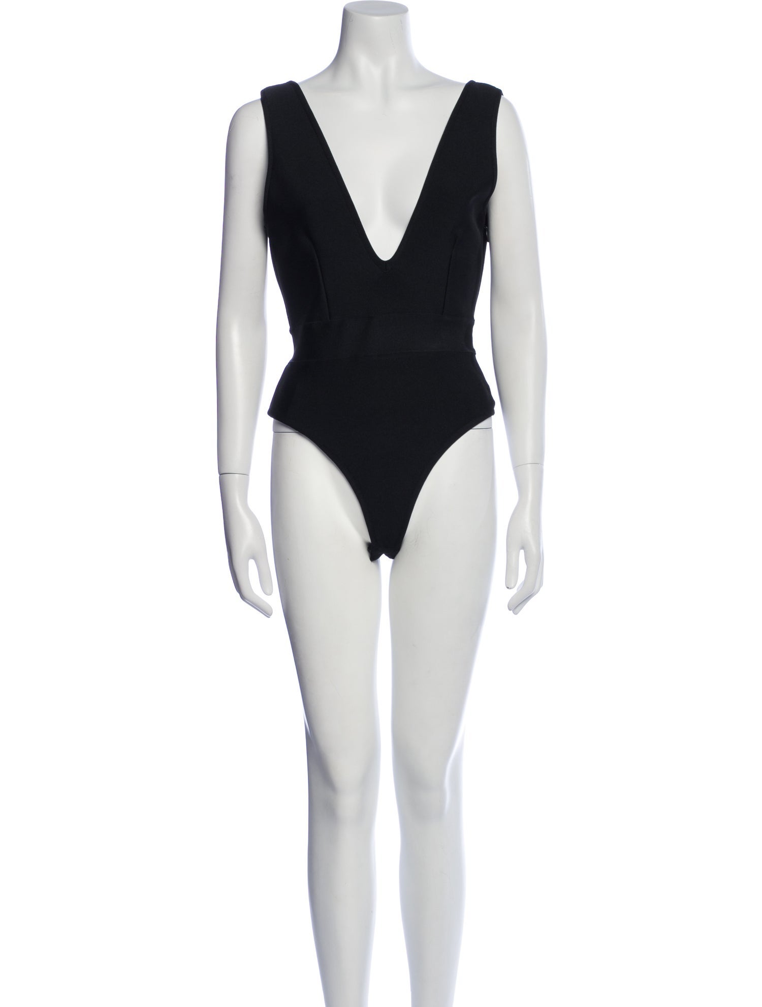 Herve Leger V-Neck Sleeveless Bodysuit