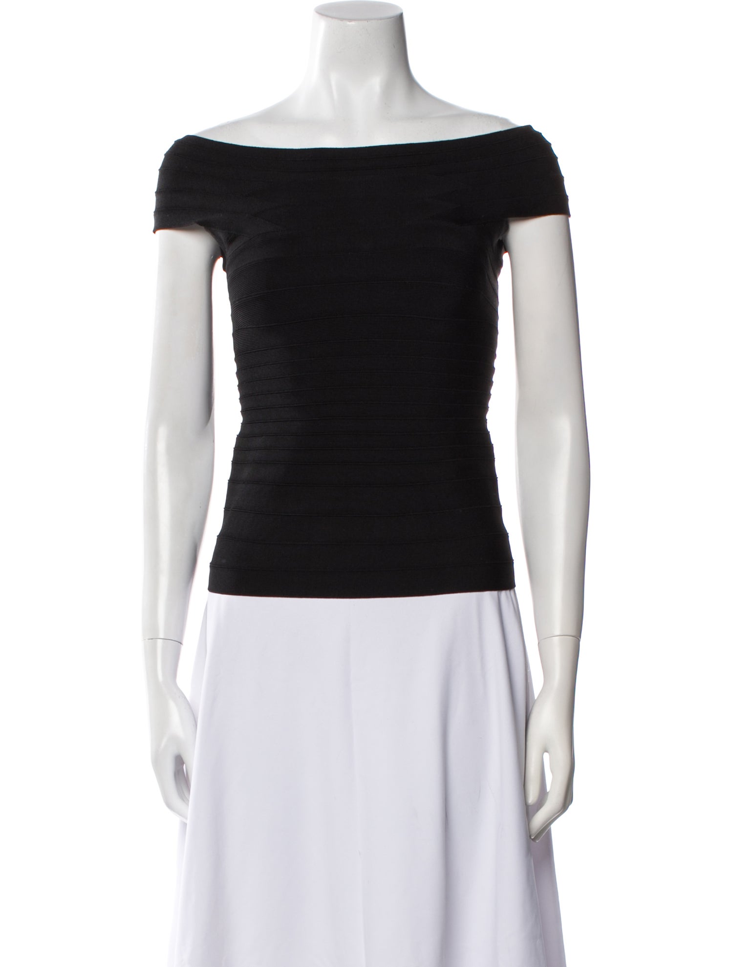 Herve Leger Off-The-Shoulder Mini Dress