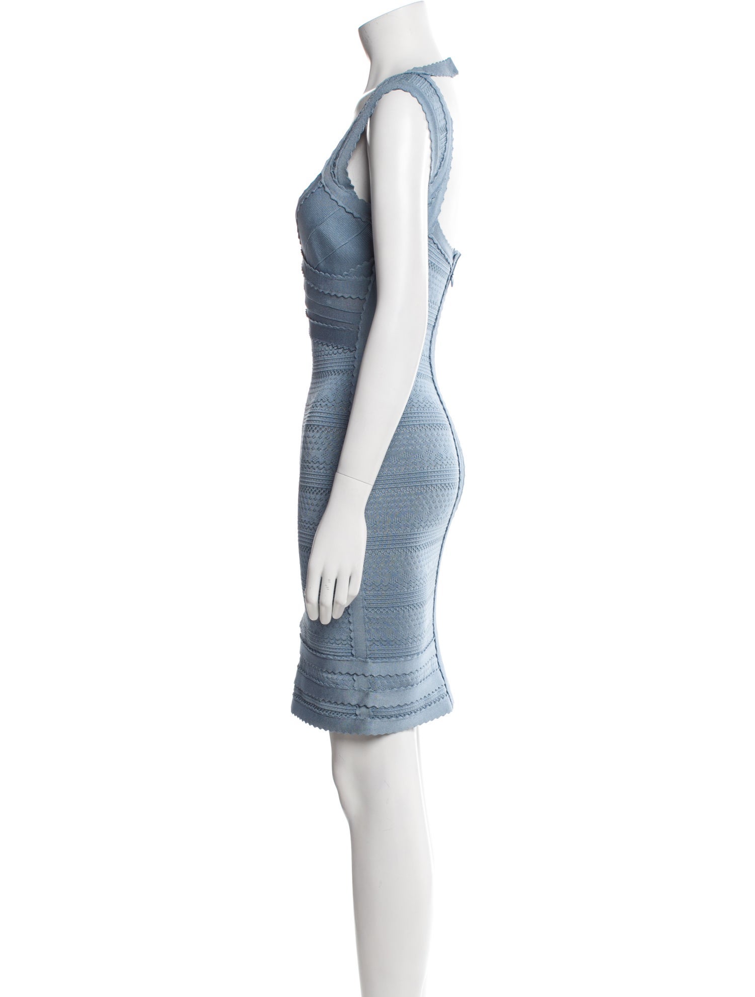 Herve Leger Square Neckline Mini Dress