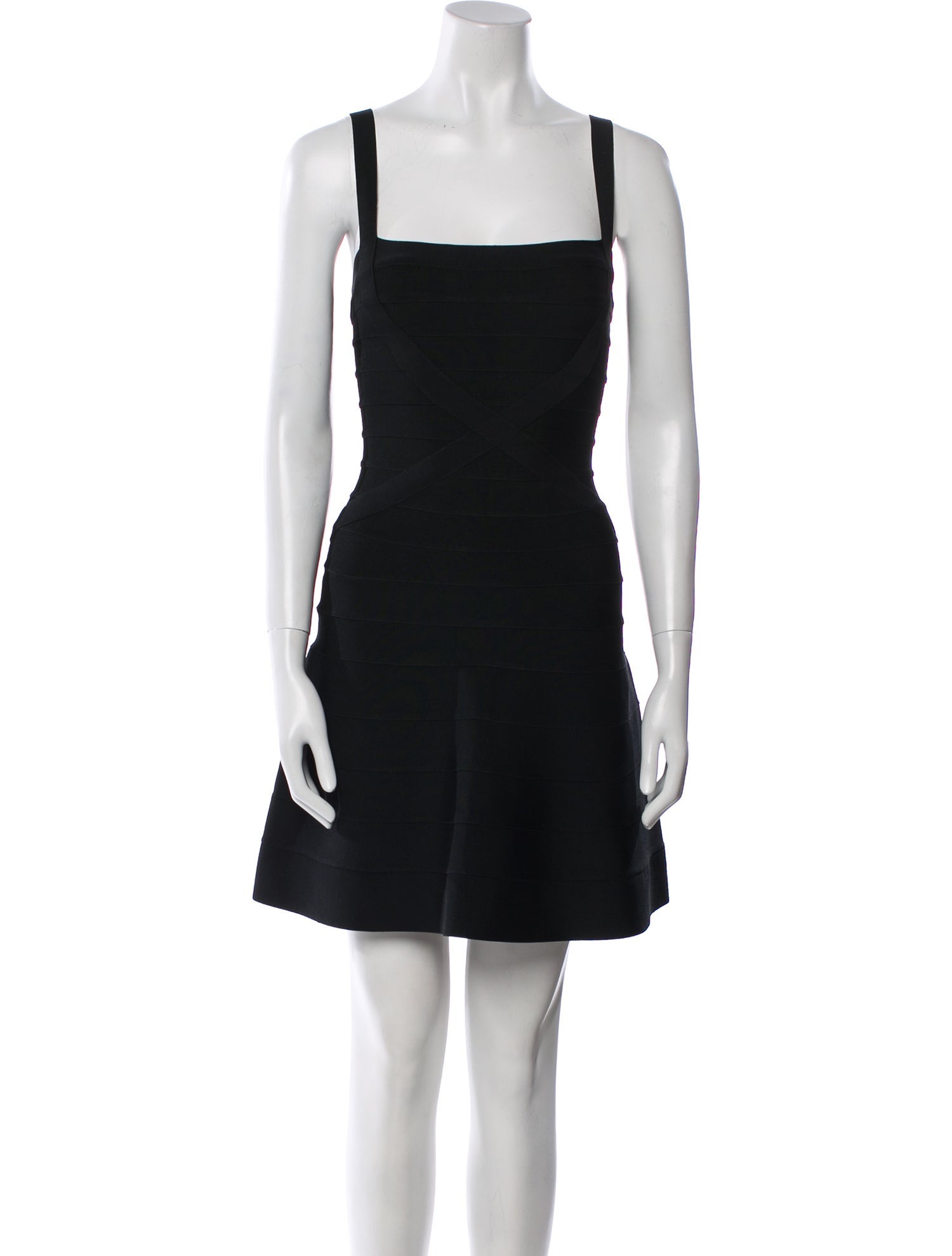 Herve Leger Square Neckline Mini Dress