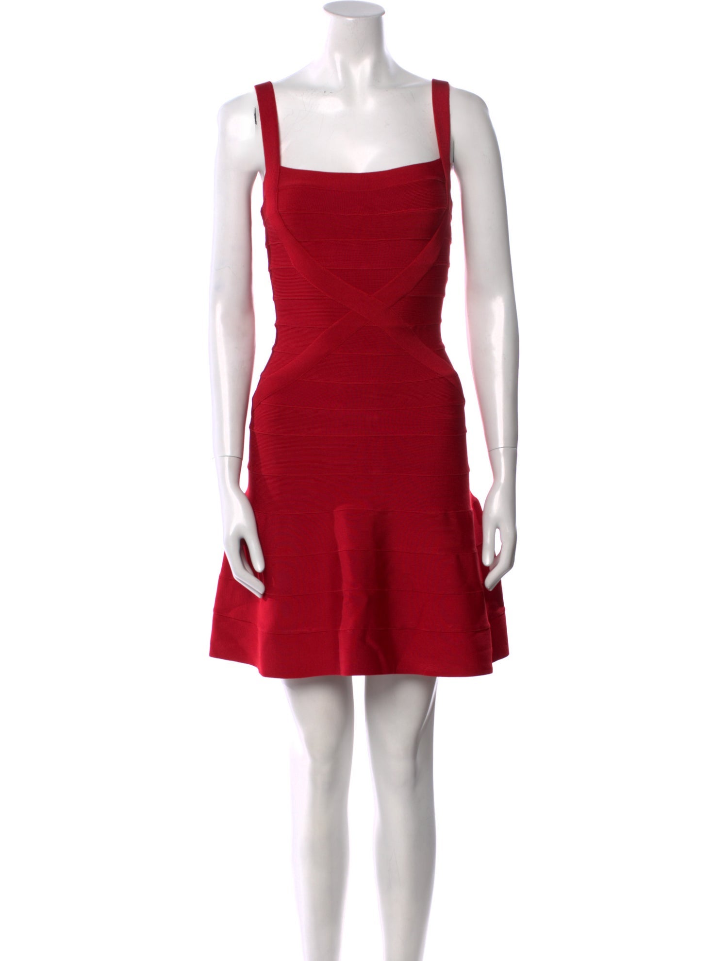 Herve Leger Square Neckline Mini Dress