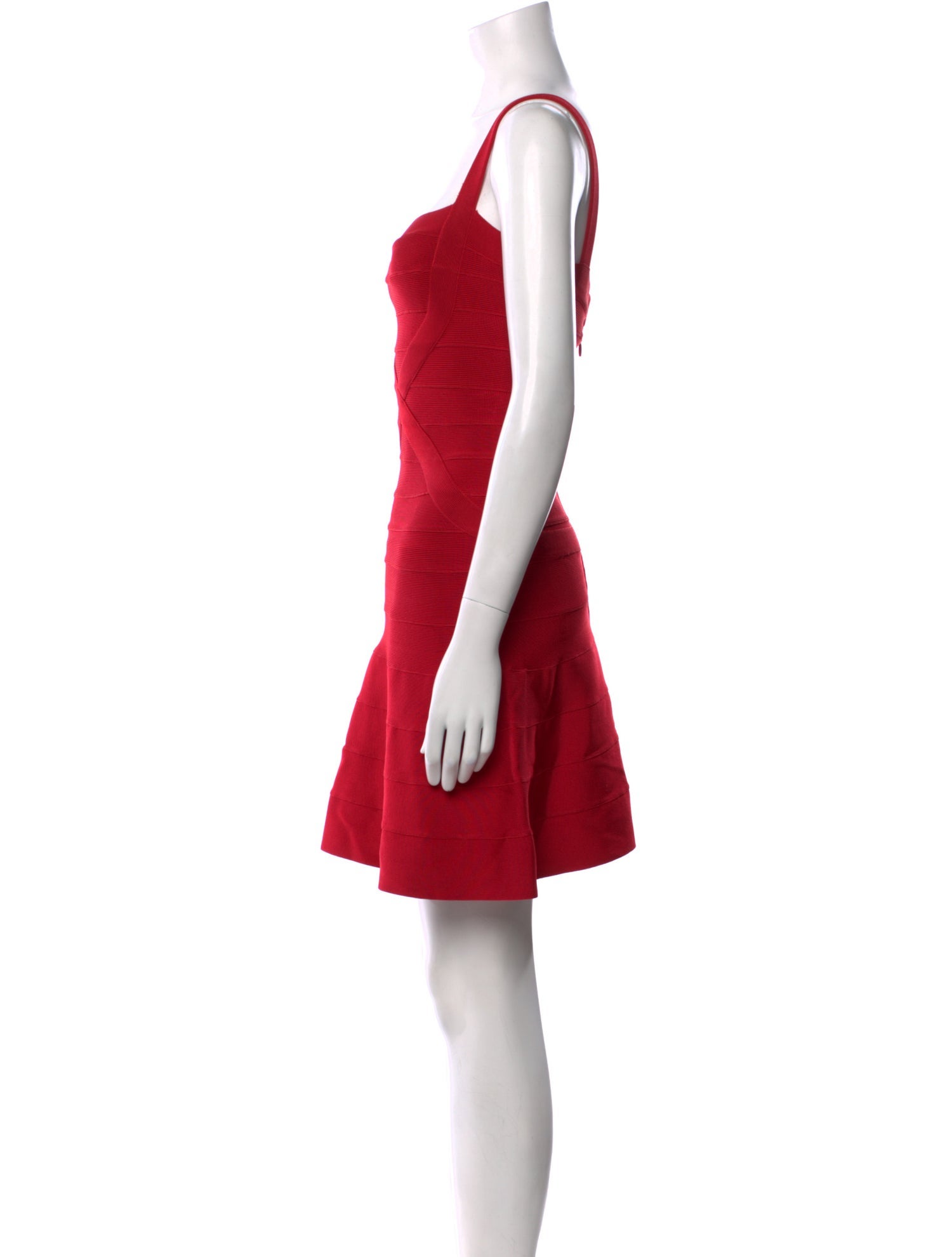 Herve Leger Square Neckline Mini Dress