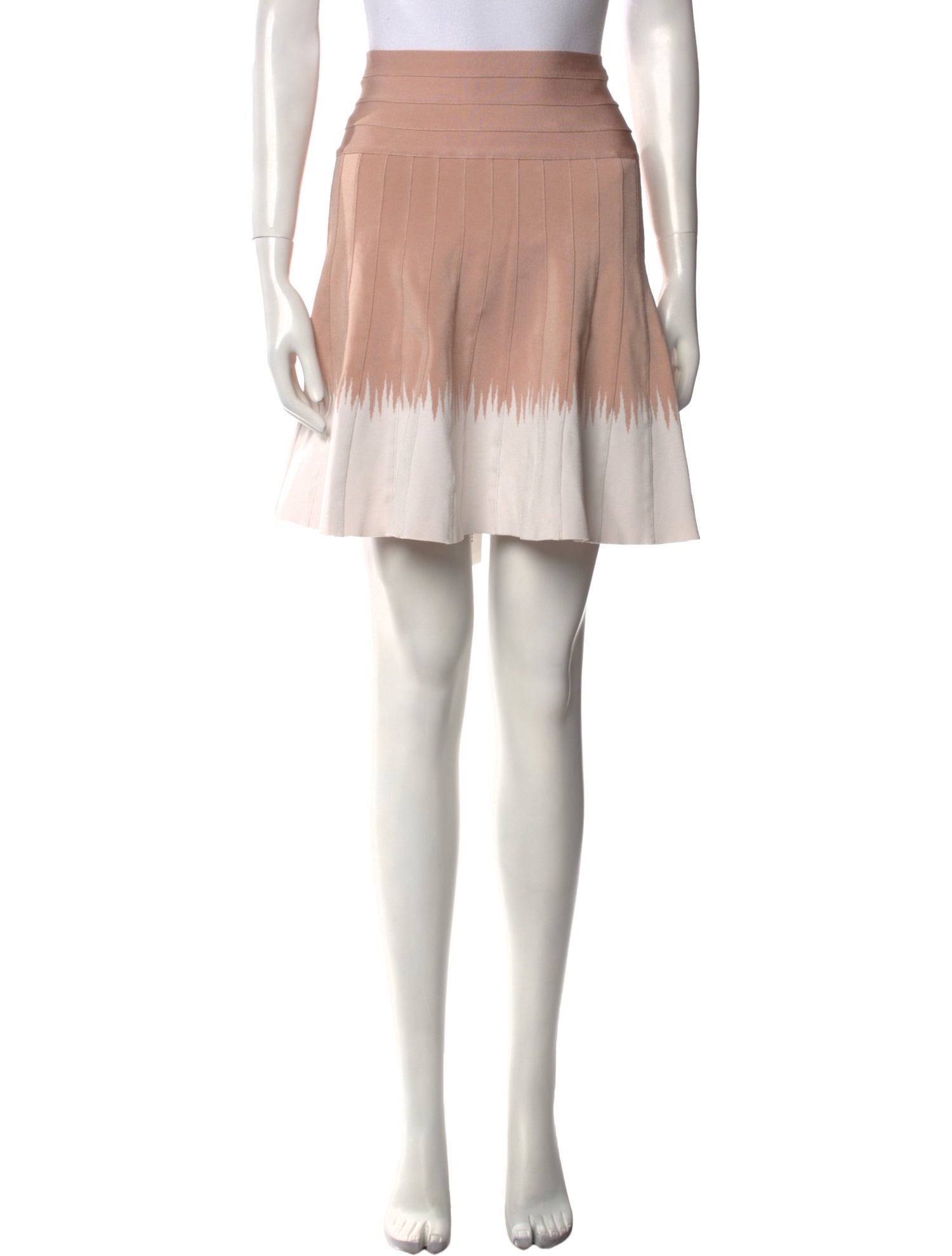 Herve Leger Colorblock Pattern Mini Skirt