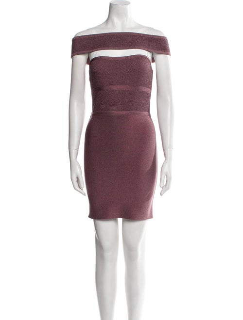Herve Leger Off-The-Shoulder Mini Dress