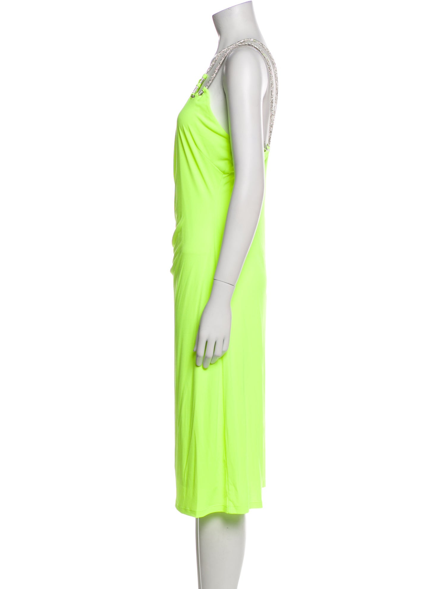 Herve Leger One-Shoulder Knee-Length Dress