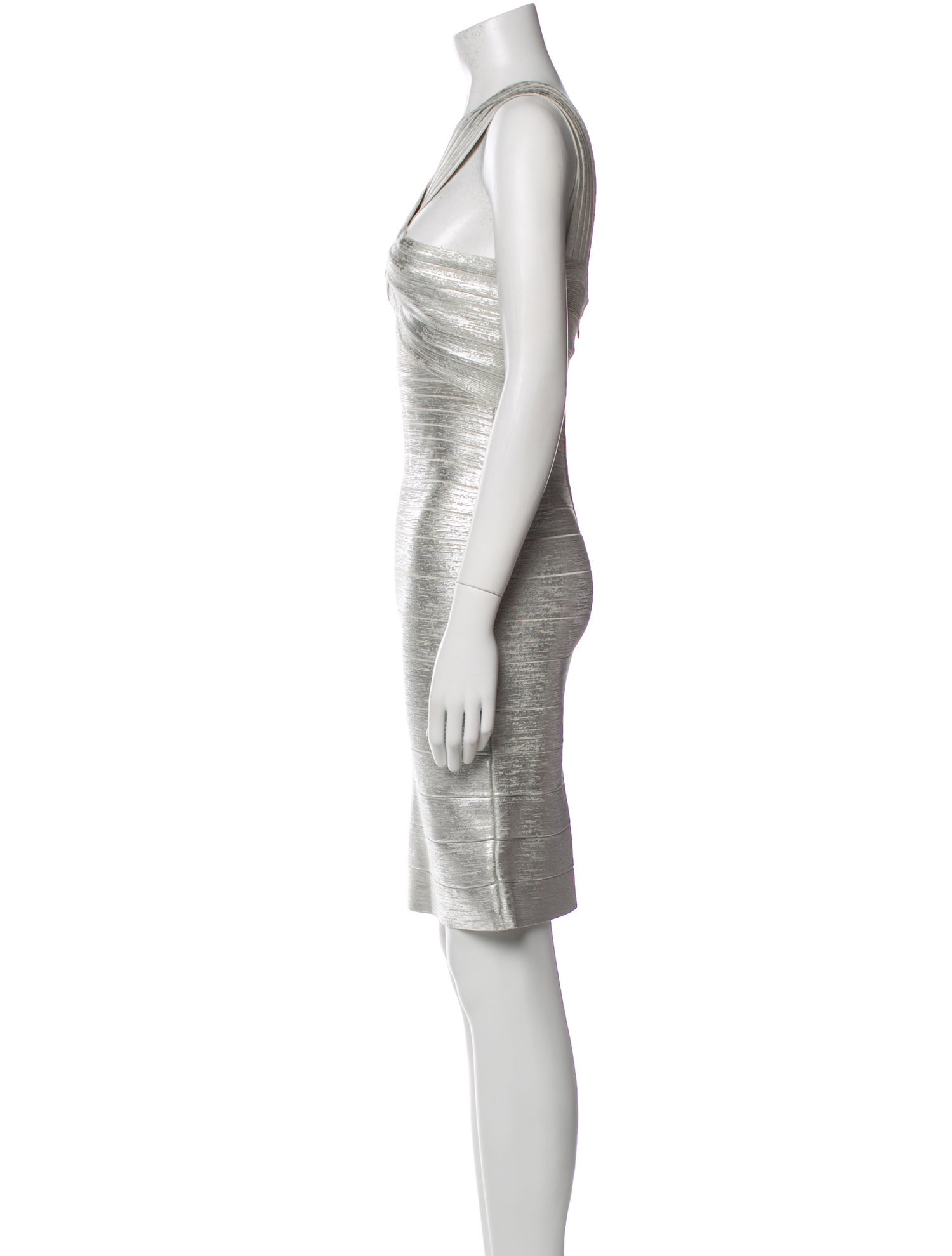 Herve Leger V-Neck Mini Dress w/ Tags