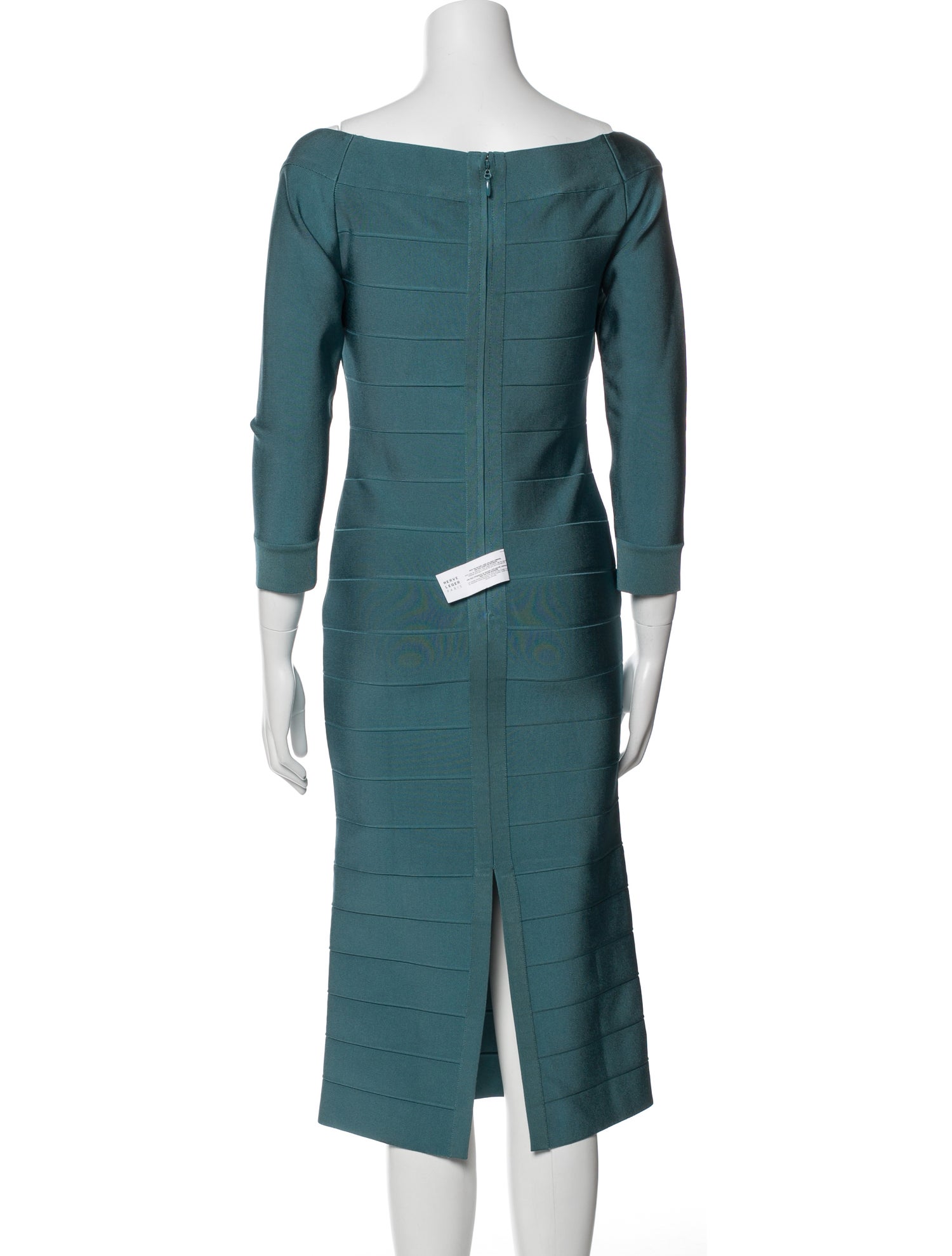 Herve Leger Scoop Neck Midi Length Dress