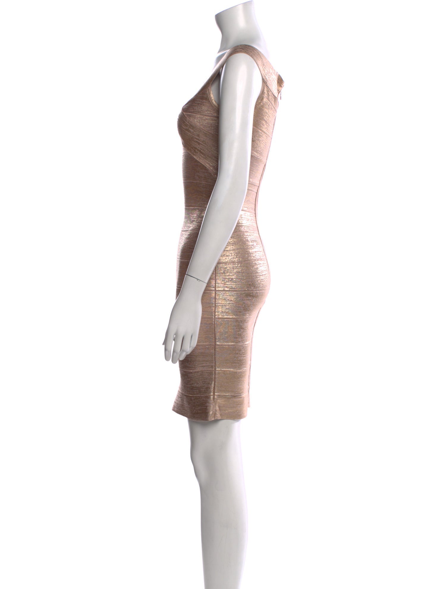 Herve Leger V-Neck Mini Dress